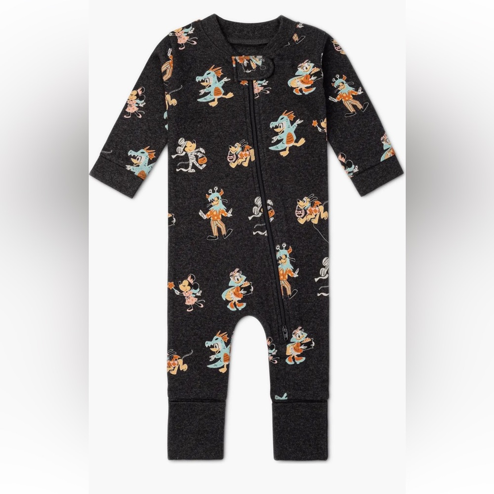Monica + Andy Disney Halloween convertible zip footie size Newborn